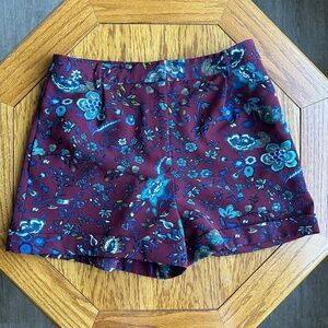 *TOPSHOP* Purple x Blue Floral Shorts Size 6